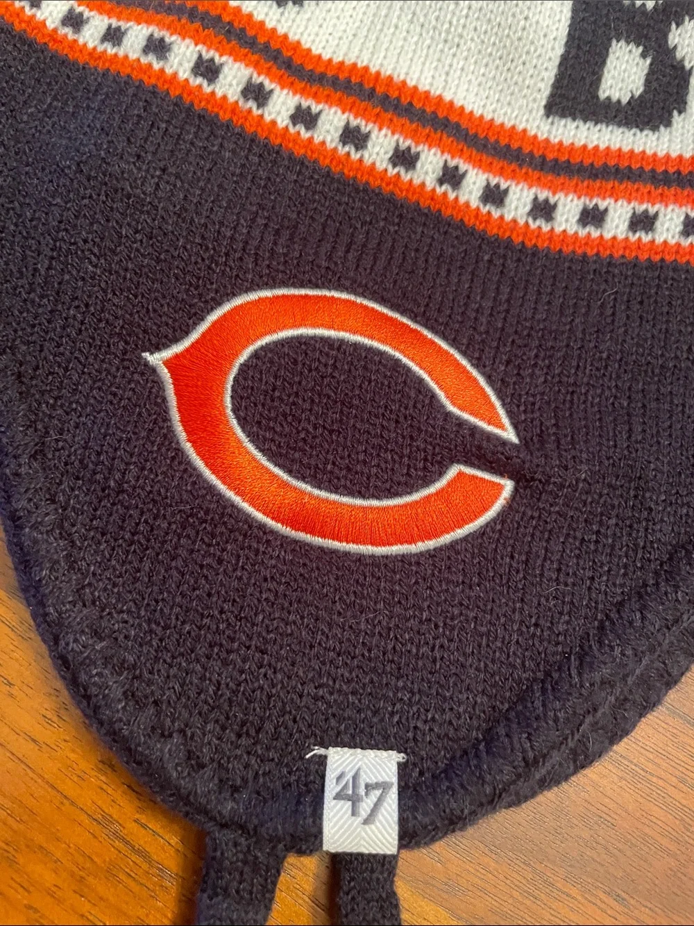 Chicago Bears Earflap Knit Hat C23